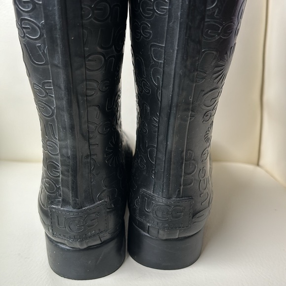 UGG Black Wilshire Logo Tall Rain Boots - Picture 6 of 8